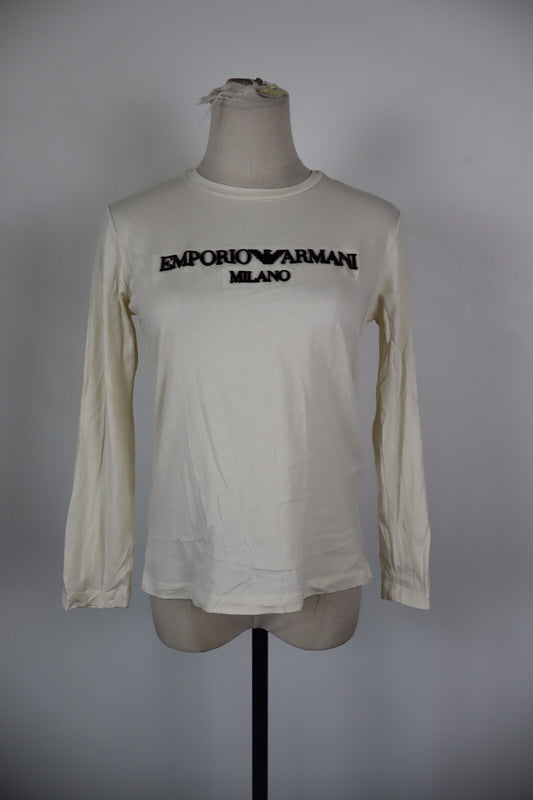 EMPORIO ARMANI MAGLIA DONNA TG S WOMAN CASUAL VINTAGE TOP T-SHIRT COTONE
