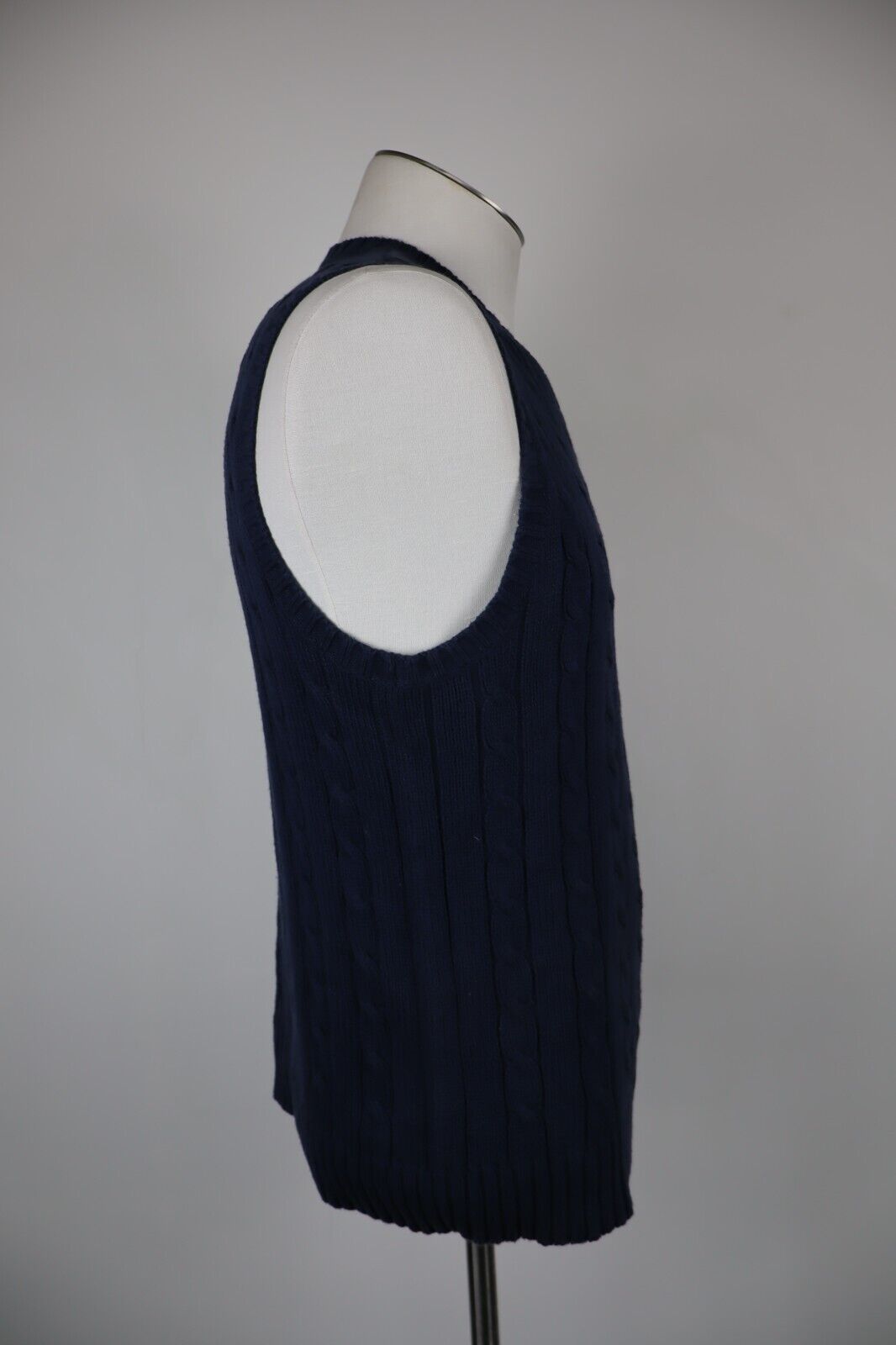 CHAPS MAGLIONE SMANICATO GILET UOMO Tg. XL MAN SWEATER CASUAL VINTAGE COTONE