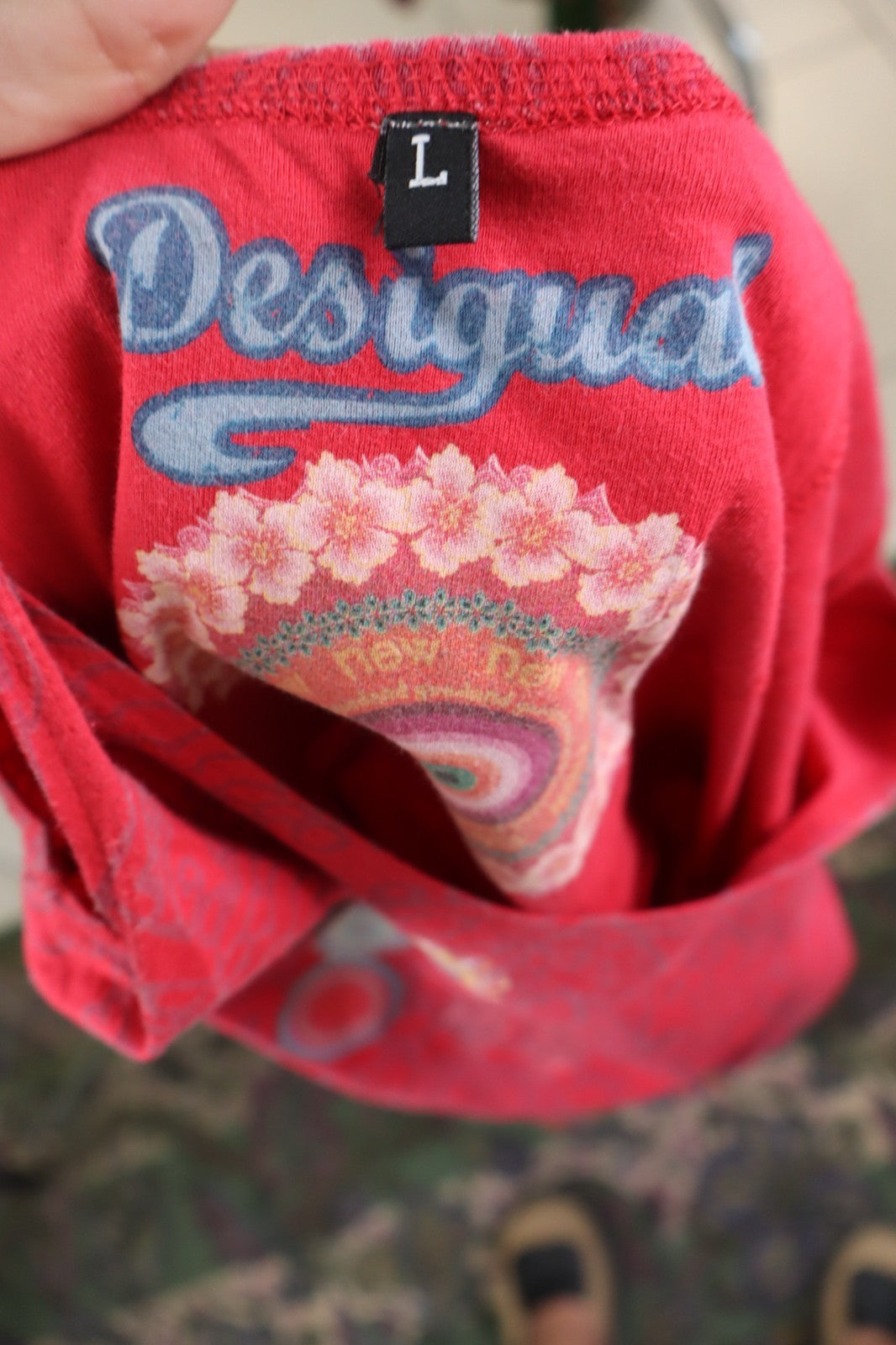 DESIGUAL VESTITO DONNA TG. L WOMAN CASUAL VINTAGE DRESS COTONE