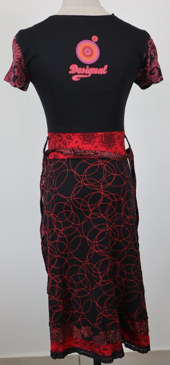 DESIGUAL VESTITO ABITO DONNA TG. S WOMAN CASUAL VINTAGE DRESS