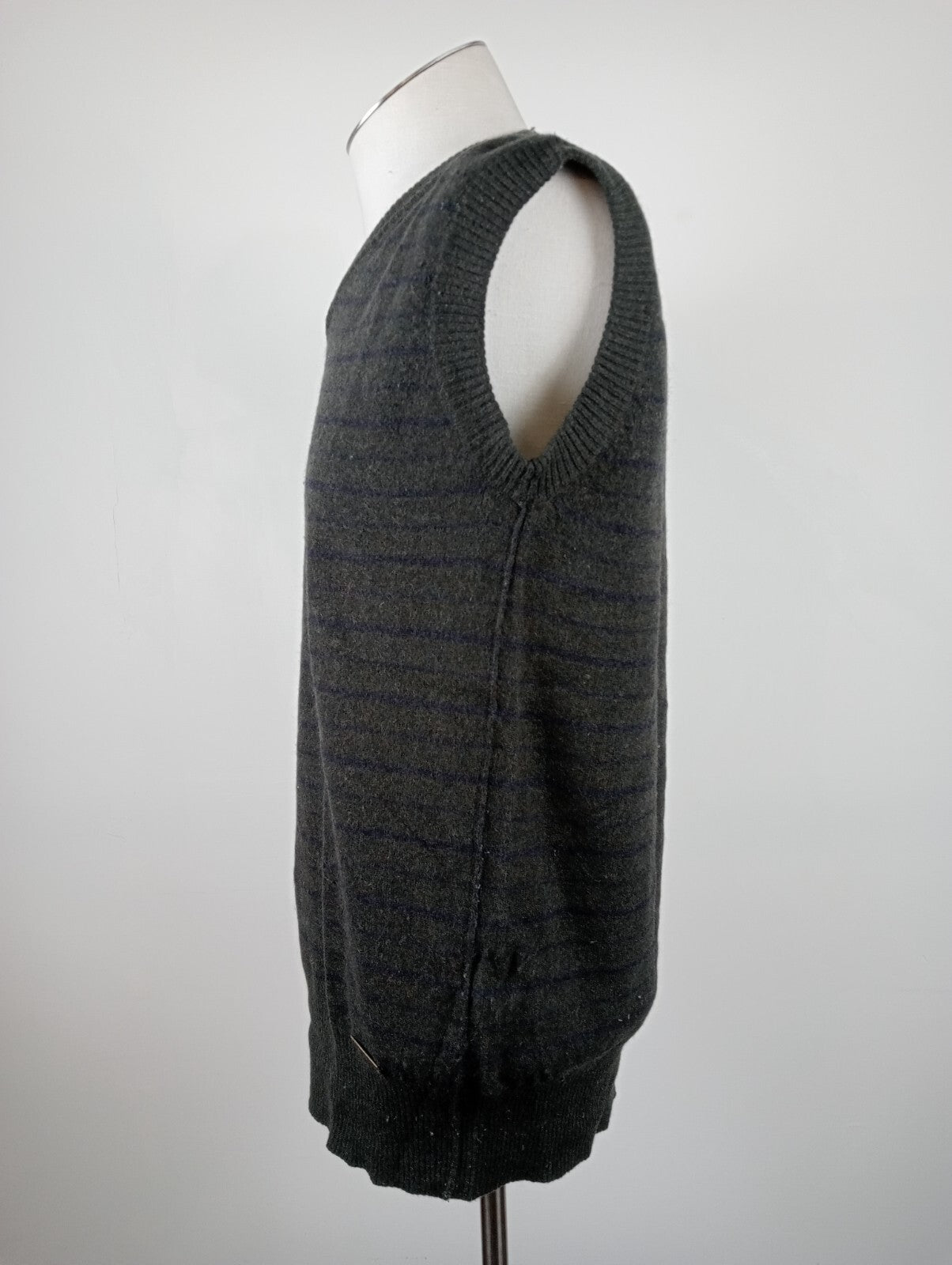 AMERICANINO MAGLIONE SMANICATO GILET UOMO Tg. XL MAN SWEATER CASUAL VINTAGE LANA