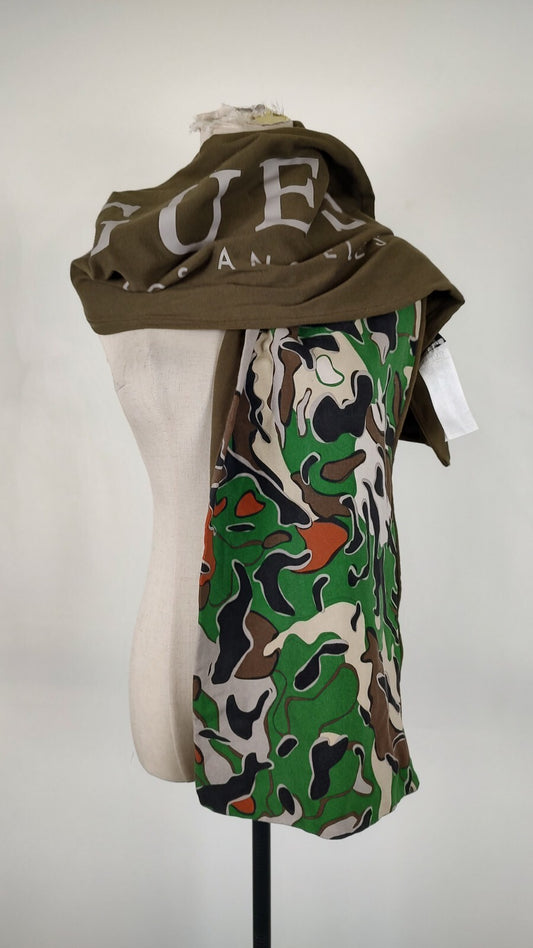 GUESS SCIARPA UOMO DONNA WOMAN MAN VINTAGE CASUAL SCARF COTONE DOUBLE-FACE