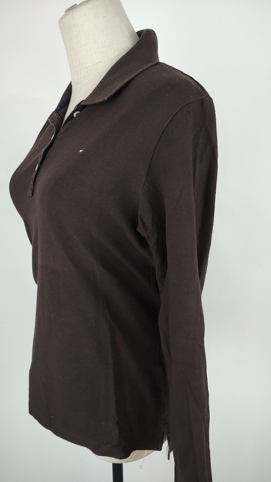 TOMMY HILFIGER POLO MAGLIA DONNA COTONE TG. XL WOMAN SHIRT CASUAL VINTAGE