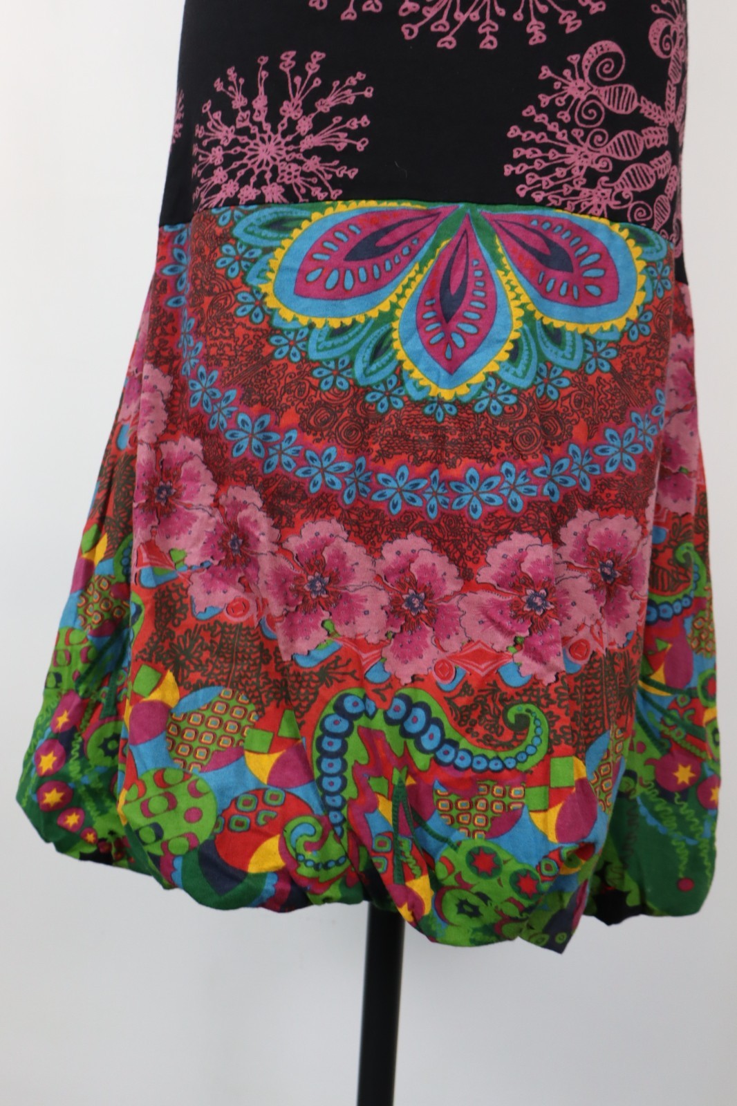 DESIGUAL VESTITO DONNA TG. M WOMAN CASUAL VINTAGE DRESS COTONE