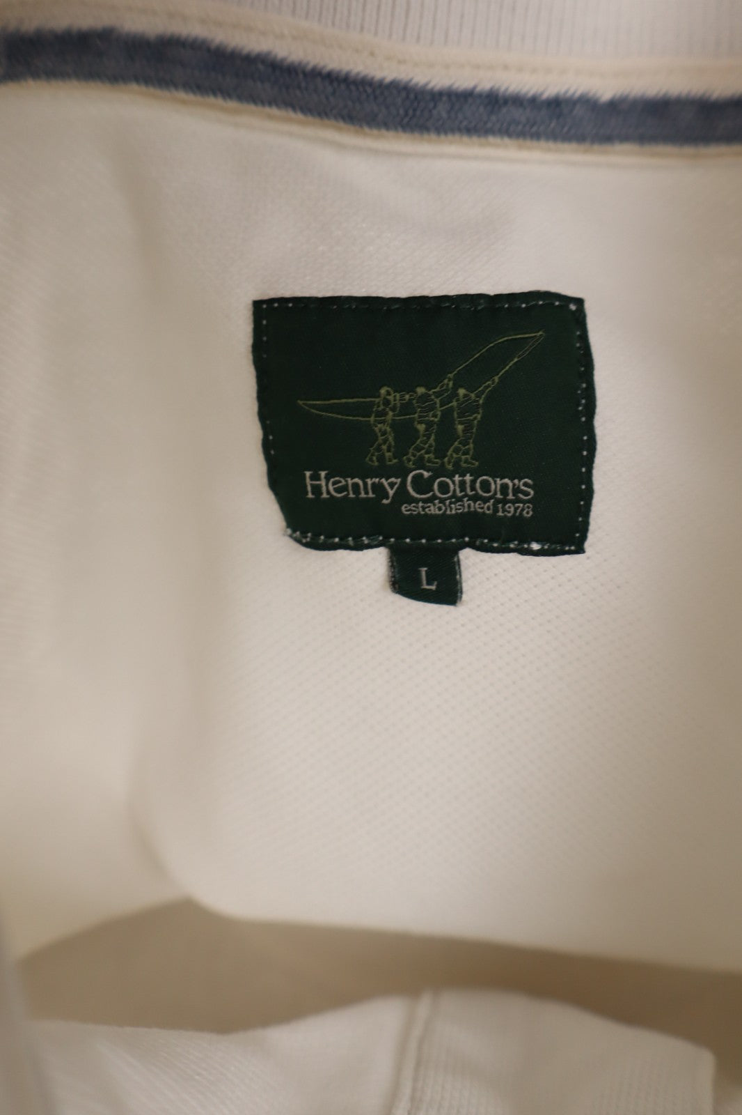 HENRY COTTON'S POLO MAGLIA UOMO TG L MAN T-SHIRT CASUAL VINTAGE COTONE COTTON