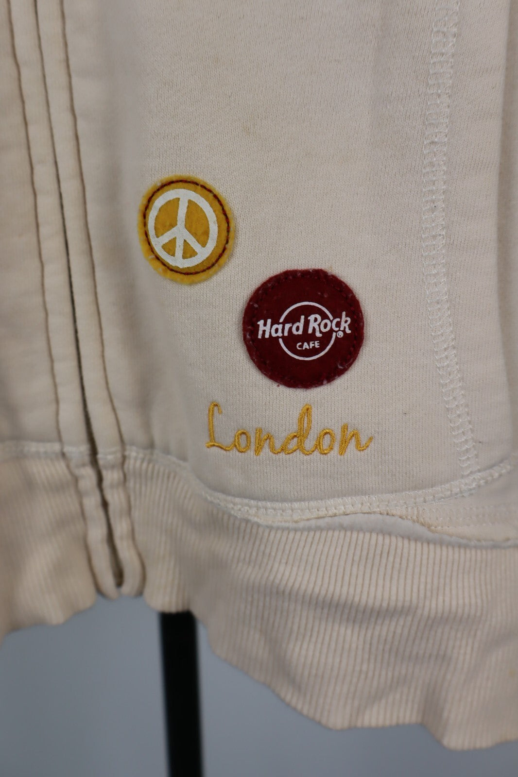 HARD ROCK CAFE FELPA CON CAPPUCCIO DONNA Tg L WOMAN CASUAL VINTAGE SWEATSHIRT