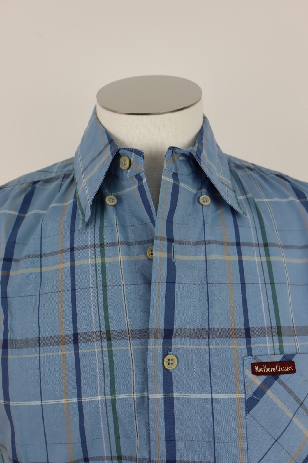 MARLBORO CLASSICS CAMICIA UOMO COTONE TG. S MAN CASUAL VINTAGE COTTON SHIRT
