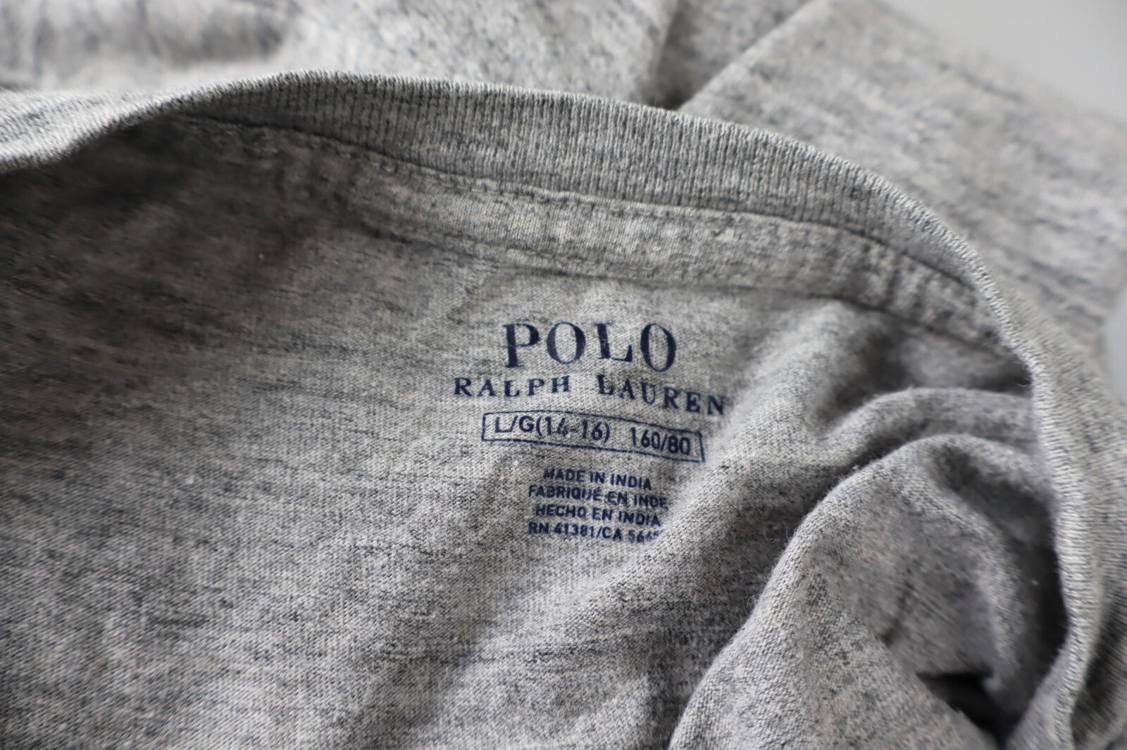 RALPH LAUREN MAGLIA RAGAZZO L 14 16 ANNI BOY COTONE T-SHIRT CASUAL VINTAGE
