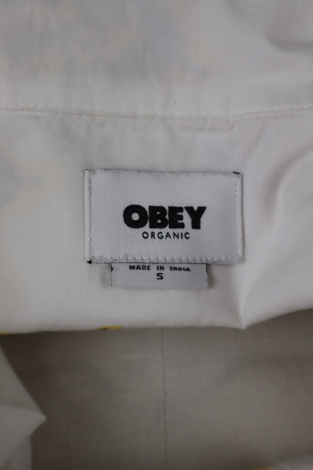 OBEY CAMICIA UOMO TG S MAN CASUAL VINTAGE SHIRT COTTON COTONE BIOLOGICO