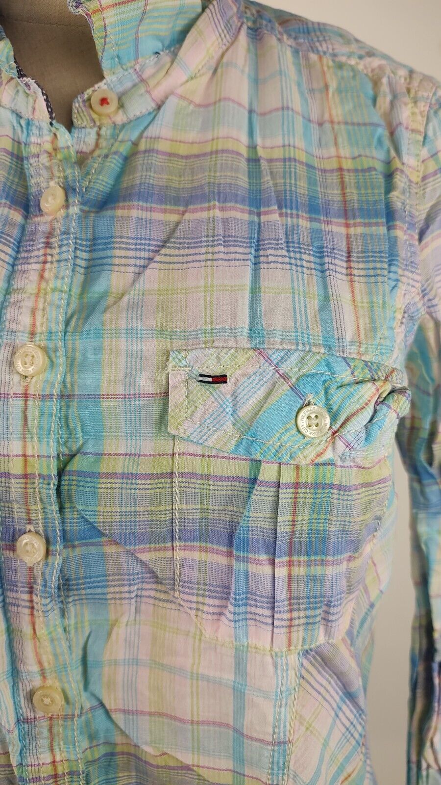 TOMMY HILFIGER CAMICIA DONNA TG. L WOMAN SHIRT CASUAL VINTAGE COTONE