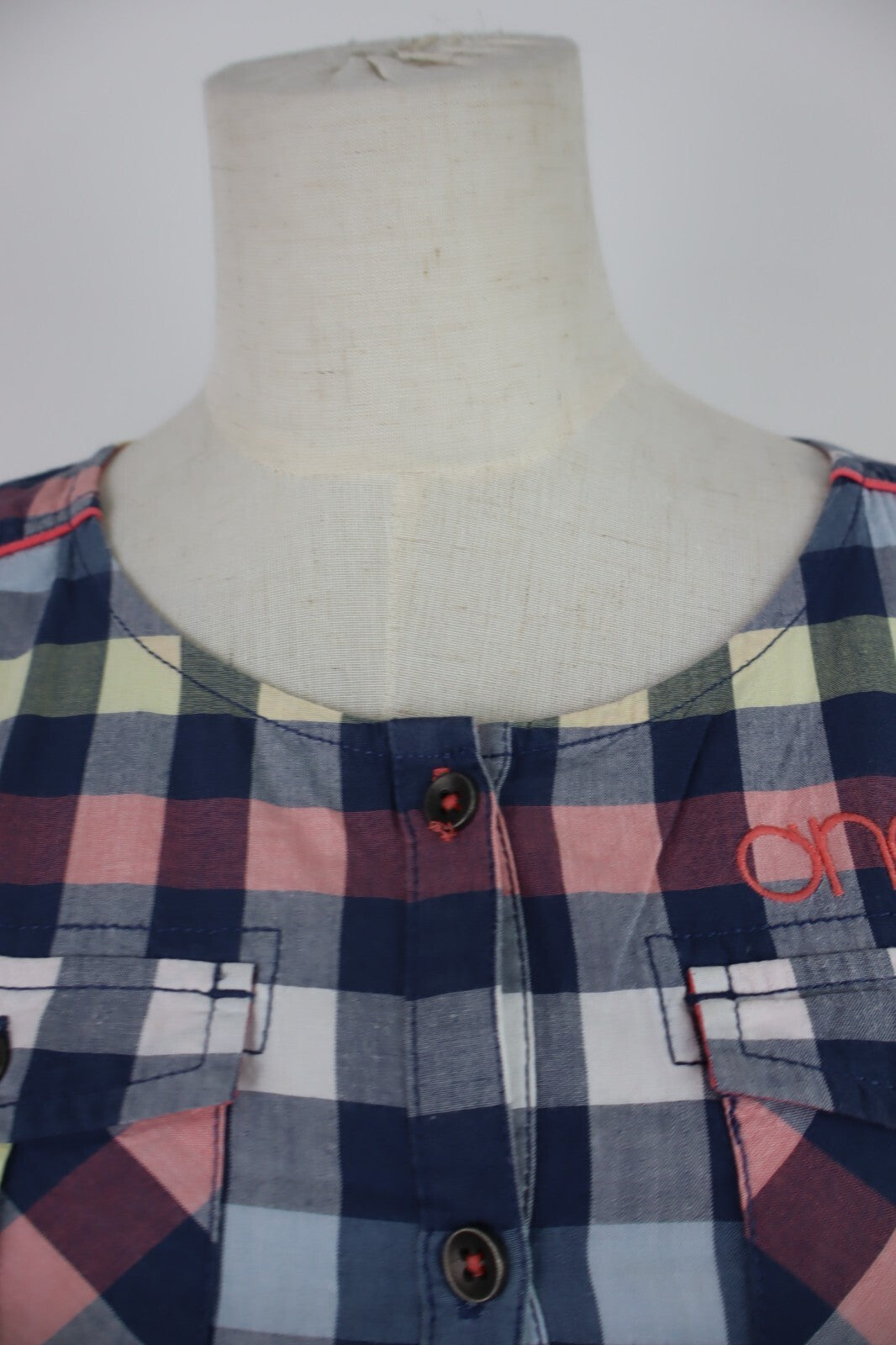O'NEILL VESTITO A CAMICIA DONNA TG S WOMAN CASUAL VINTAGE DRESS COTONE