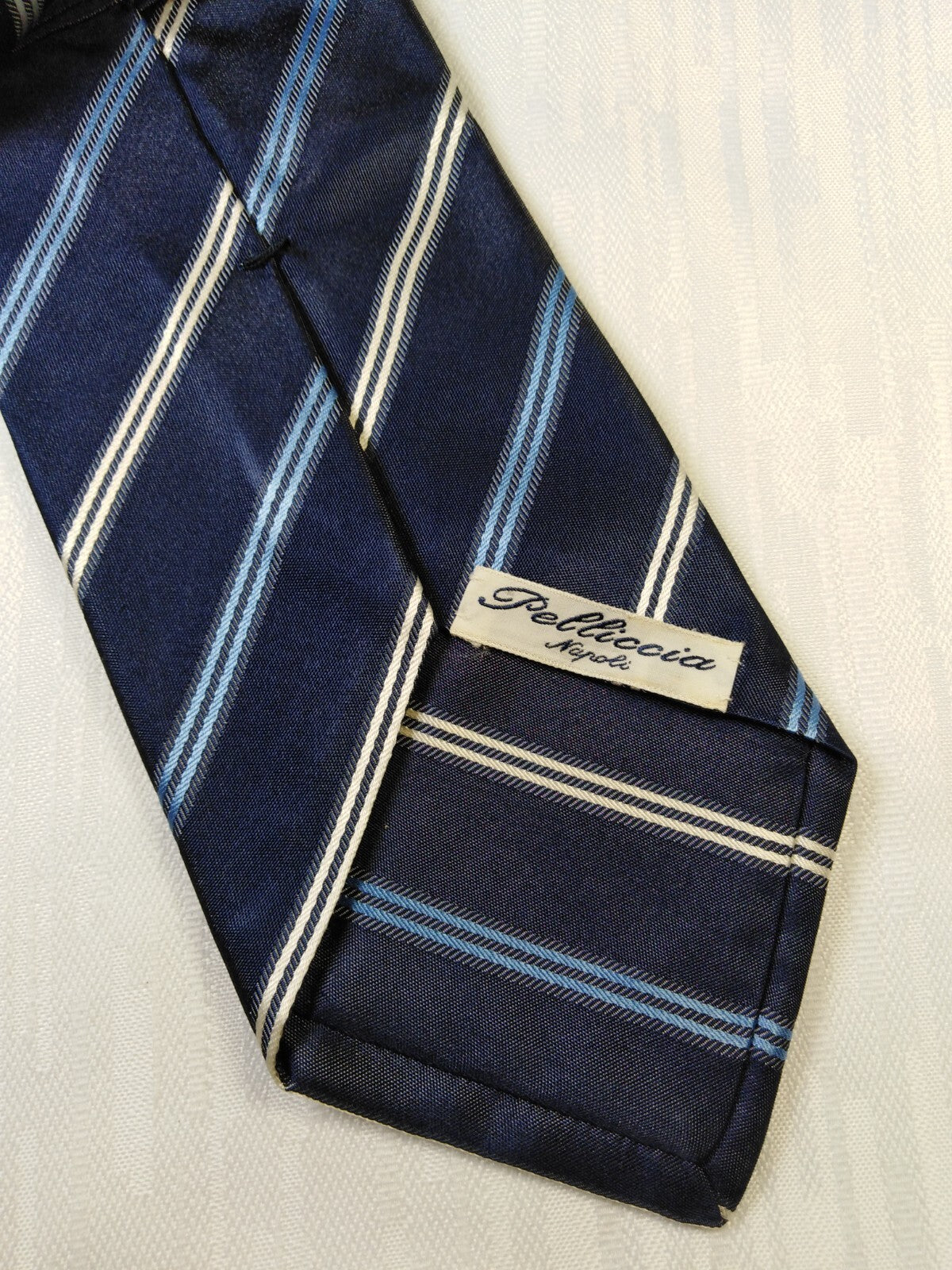 PELLICANO' ROMA 100% SETA SILK TIE CRAVATTA NECKTIE ITALY VINTAGE SELF TIPPED