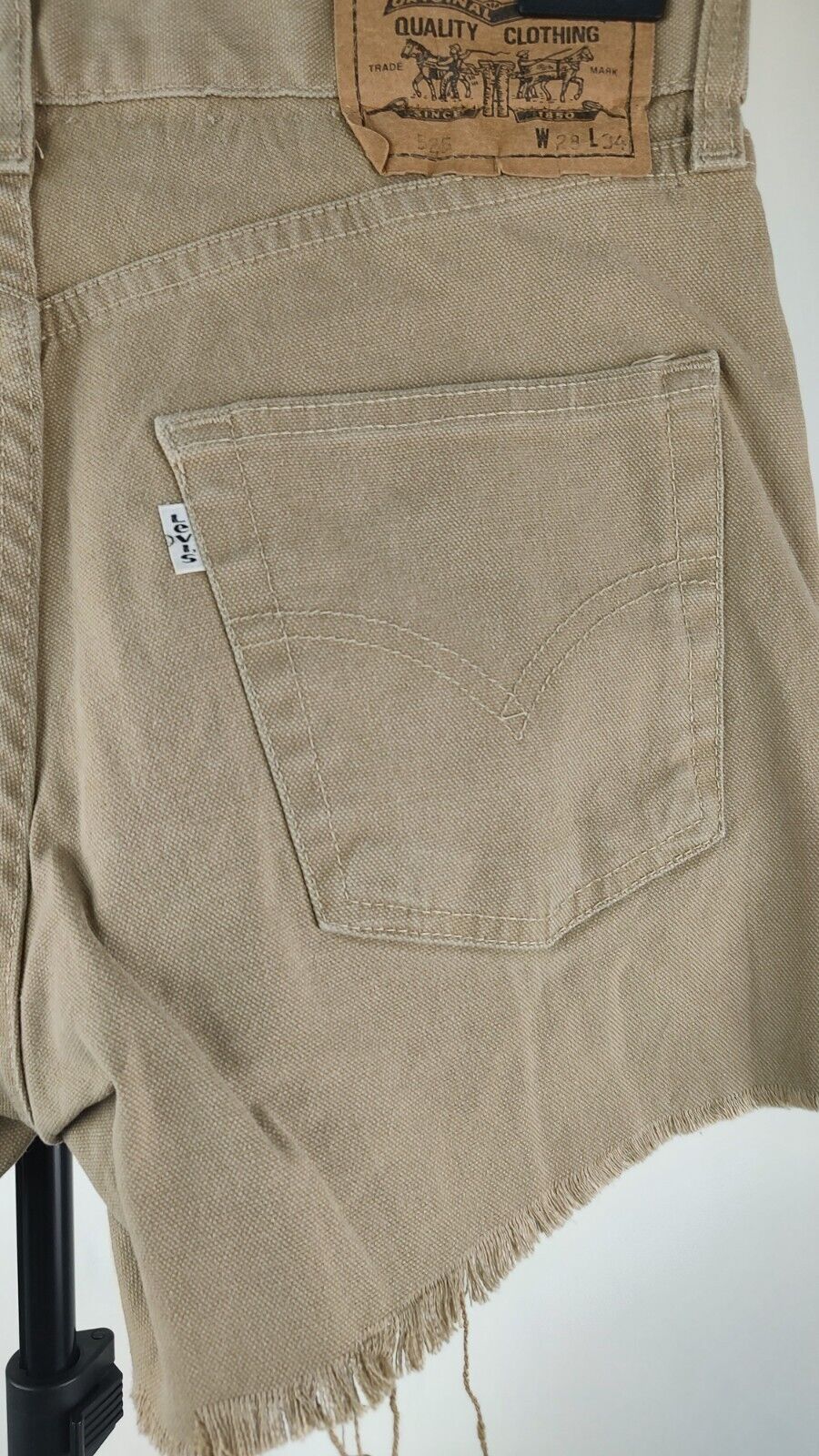 LEVI'S 525 PANTALONCINO JEANS DONNA TG W28 WOMAN PANTS SHORT VINTAGE