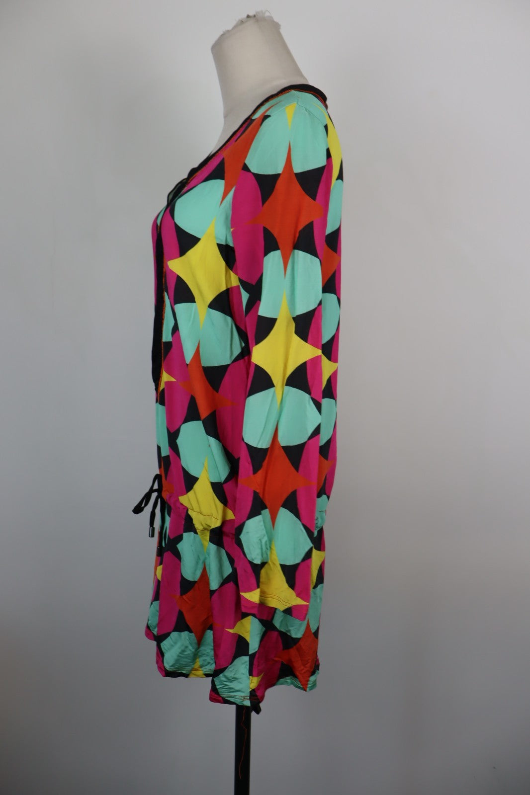 BYBLOS VESTITO DONNA TG. L WOMAN CASUAL VINTAGE DRESS ABITO VISCOSA
