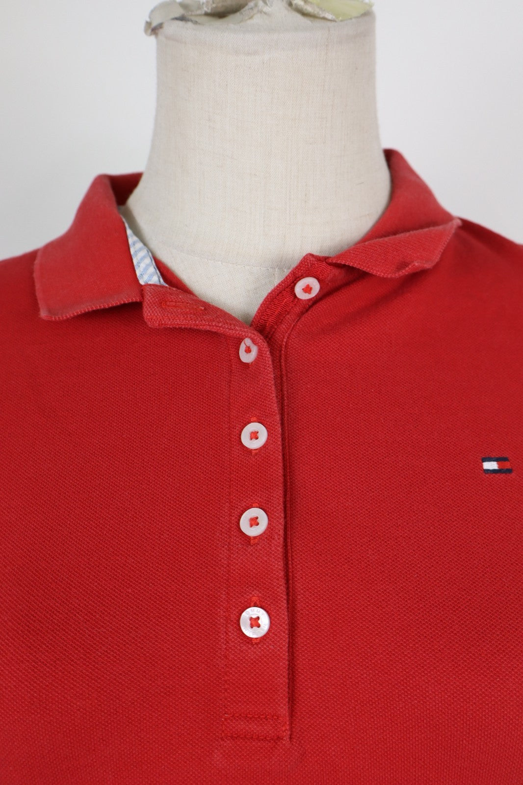 TOMMY HILFIGER DENIM POLO MAGLIA DONNA COTONE M WOMAN SHIRT CASUAL VINTAGE LOGO