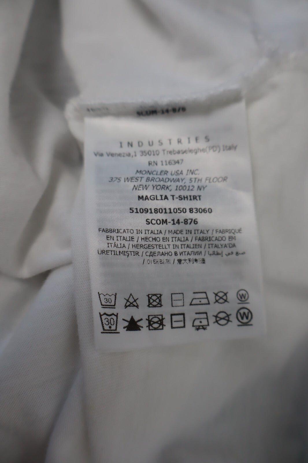 MONCLER MAGLIA UOMO COTONE TG S MAN COTTON T-SHIRT CASUAL VINTAGE