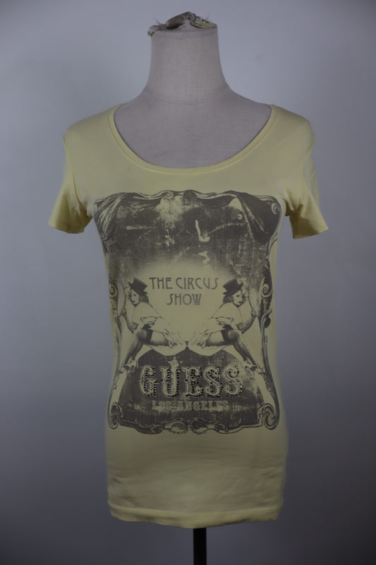 GUESS LOS ANGELES MAGLIA DONNA TG. L WOMAN CASUAL VINTAGE T-SHIRT TOP COTONE