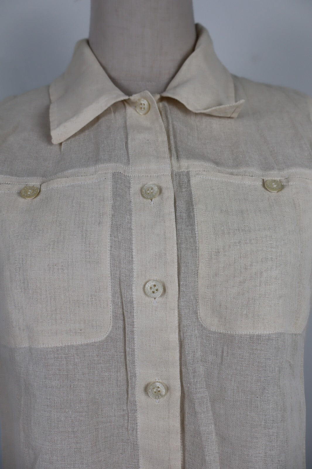 TRUSSARDI SPORT CAMICIA SMANICATA DONNA TG. S WOMAN SHIRT CASUAL VINTAGE COTONE