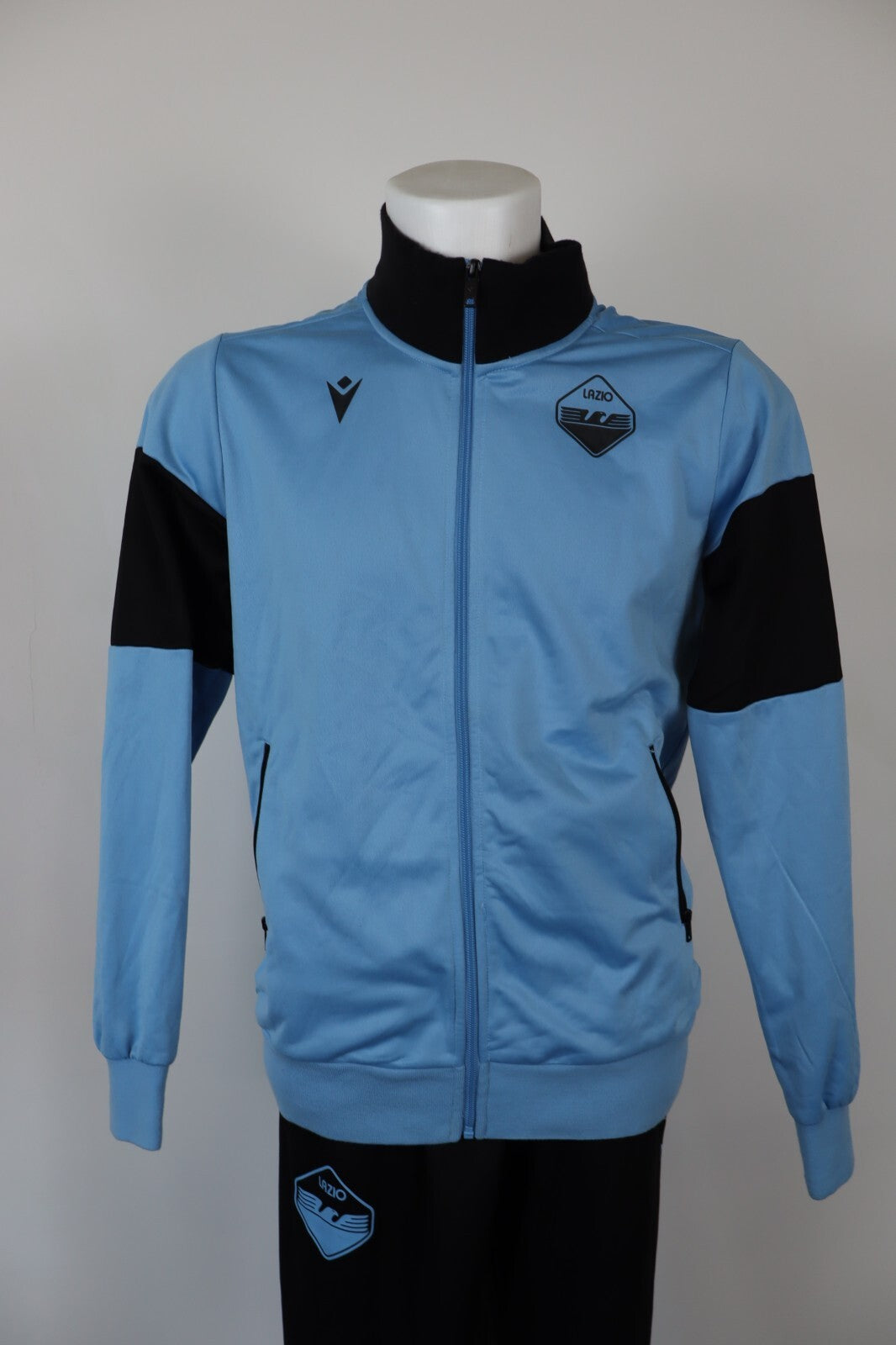 MACRON LAZIO TUTA COMPLETA CALCIO UOMO Tg M TRACKSUIT SPORT VINTAGE