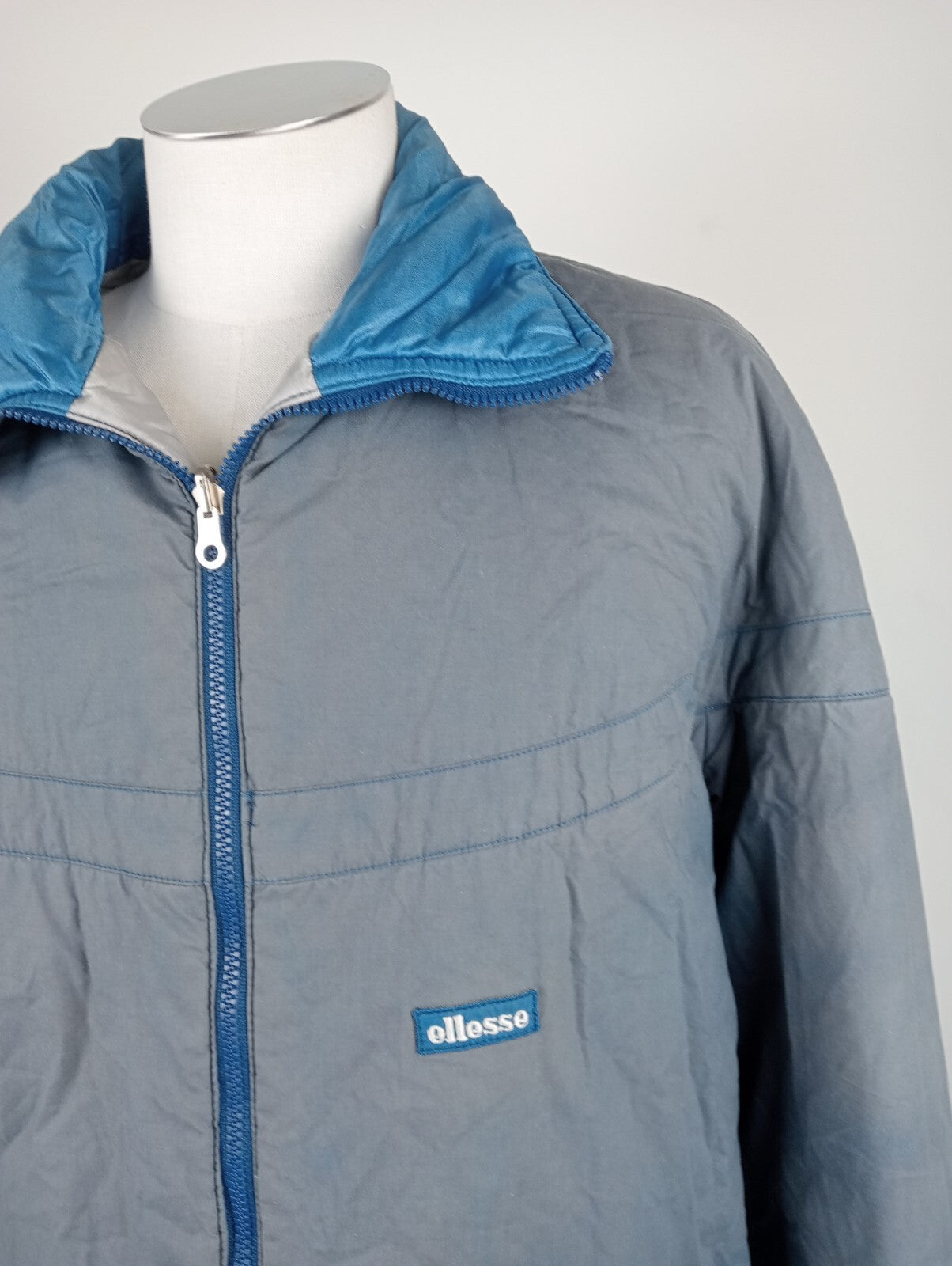 ELLESSE GIUBBINO PIUMINO UOMO Tg 54 GIUBBOTTO MAN VINTAGE JACKET DOUBLE FACE