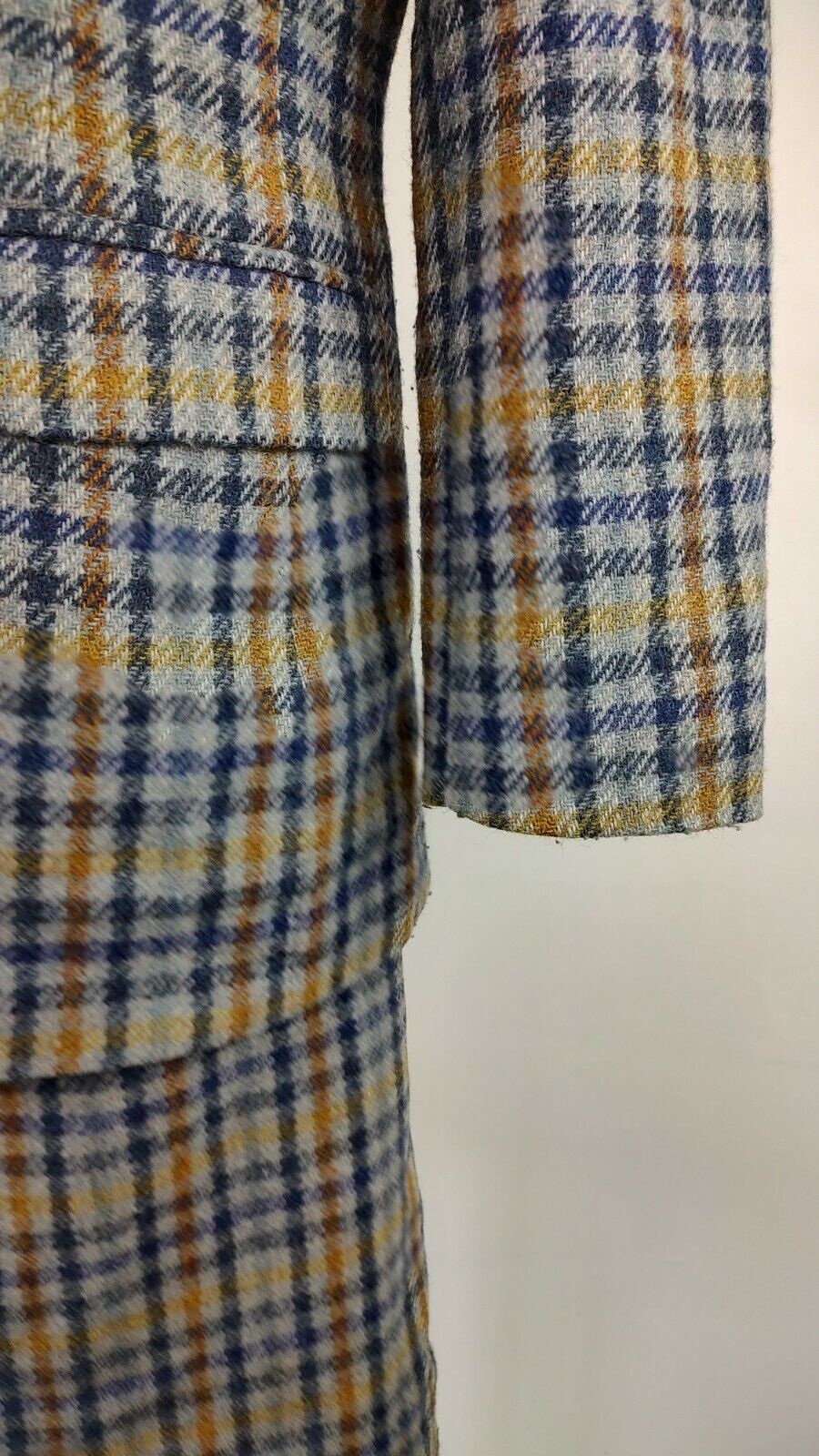 COLMAR COMPLETO DONNA Tg. 46 GIACCA GONNA DRESS VINTAGE CASUAL SUIT LANA TARTAN