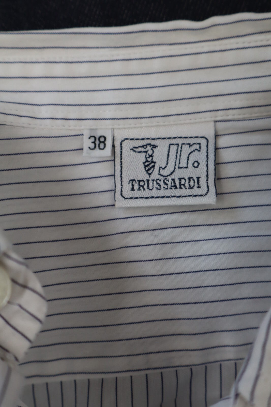 TRUSSARDI JR CAMICIA RAGAZZO TG 38 BOY CASUAL VINTAGE SHIRT COTONE COTTON