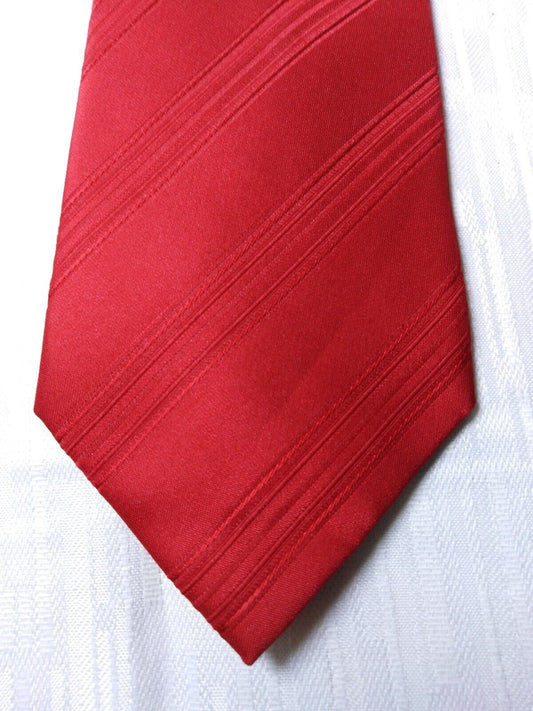 LUCIO LAMBERTI 100%  SILK TIE SETA CRAVATTA SELF TIPPED NECKTIE MADE ITALY