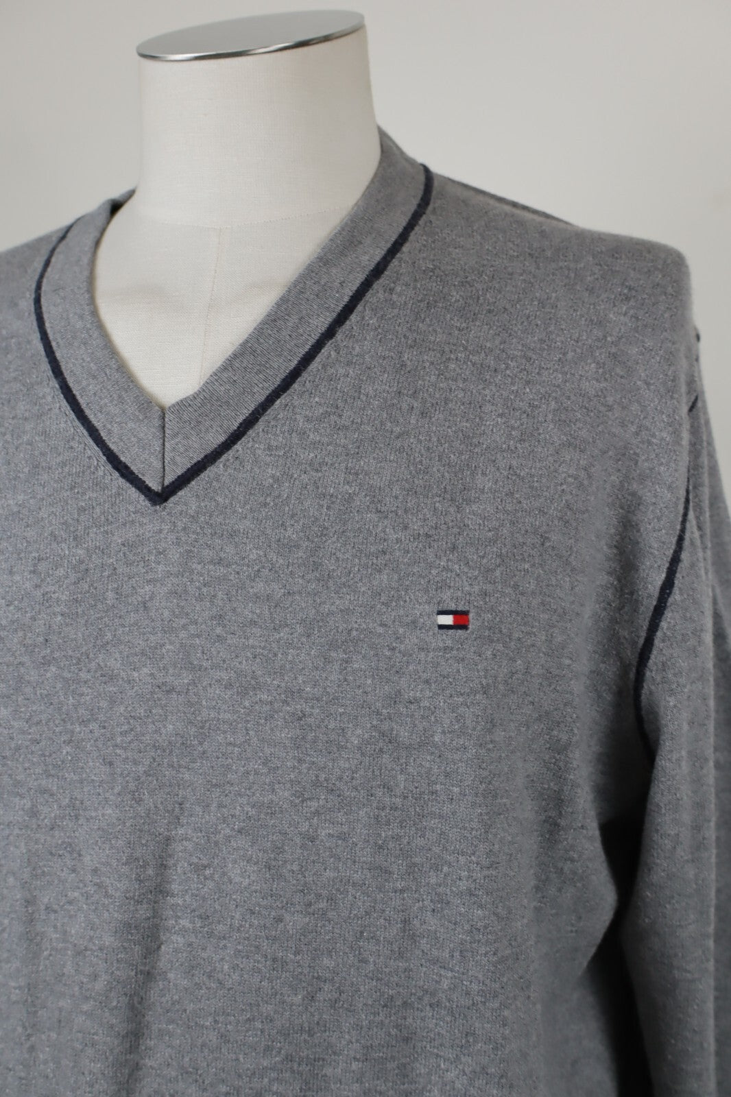 TOMMY HILFIGER MAGLIONE VINTAGE COTONE CASHMERE UOMO Tg. XL MAN SWEATER CASUAL