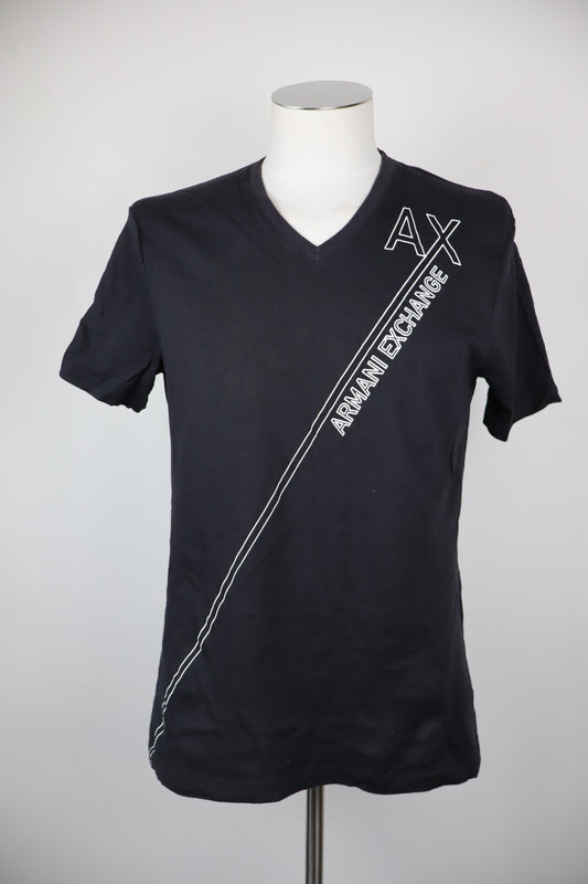 ARMANI EXCHANGE MAGLIA UOMO NERO COTONE TG M MAN COTTON T-SHIRT CASUAL VINTAGE