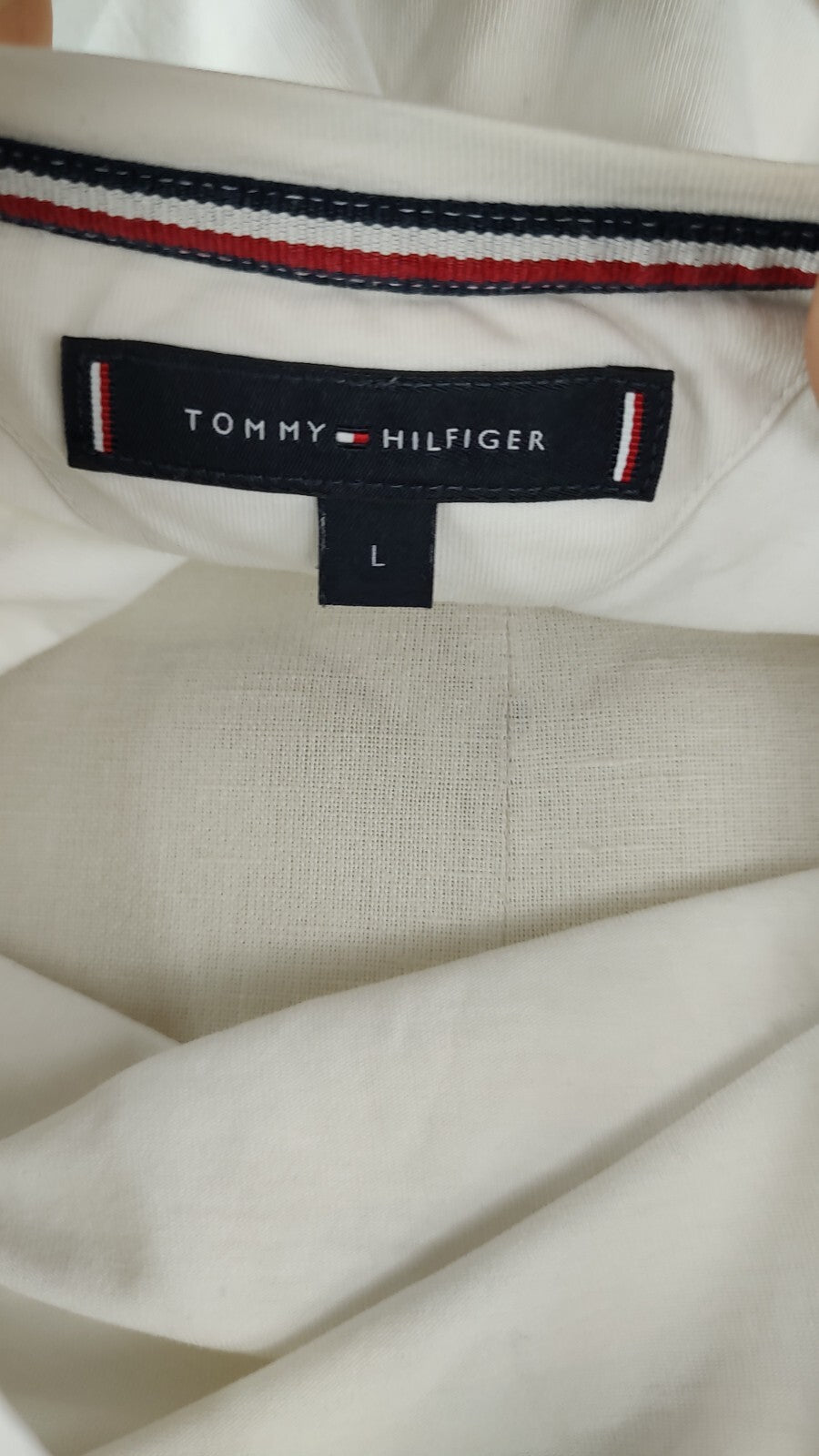 TOMMY HILFIGER MAGLIA UOMO TG. L MAN T-SHIRT VINTAGE CASUAL COTONE