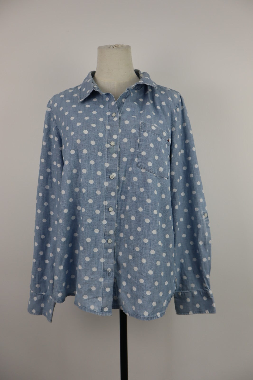 TOMMY HILFIGER CAMICIA DONNA TG. L WOMAN SHIRT CASUAL VINTAGE COTONE COTTON