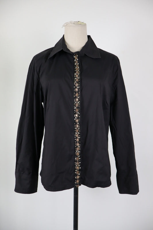 MARELLA CAMICIA  DONNA TG. 50 WOMAN SHIRT CASUAL VINTAGE COTONE NYLON