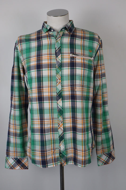 DIESEL CAMICIA UOMO TG. XL MAN CASUAL VINTAGE SHIRT COTONE ITALY