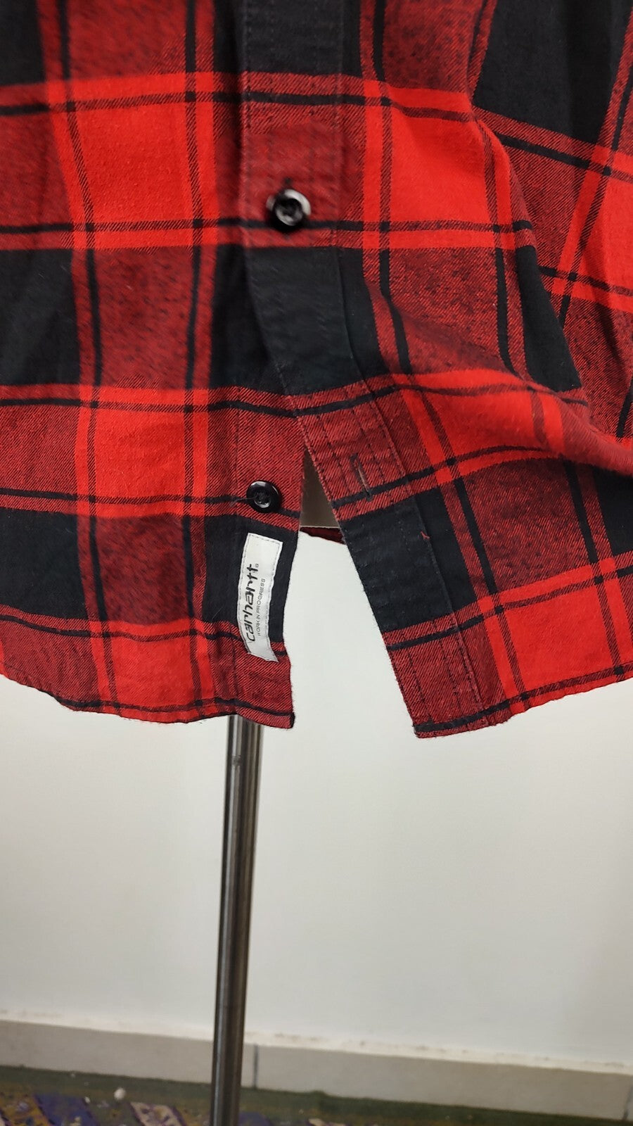 CARHARTT CAMICIA UOMO TG S MAN CASUAL VINTAGE SHIRT COTONE COTTON FLANELLA