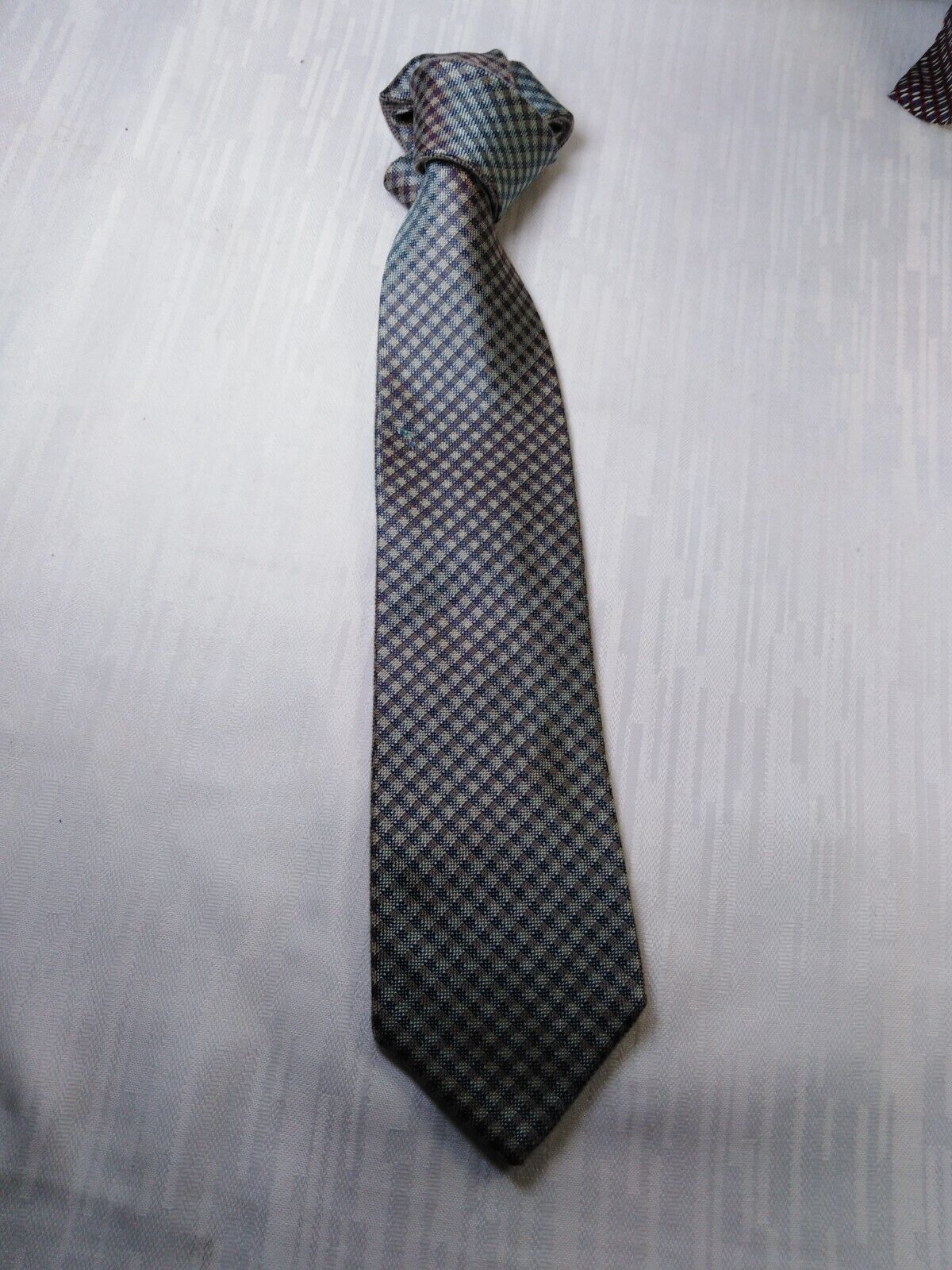 ICEBERG 100% SETA SILK TIE CRAVATTA NECKTIE ITALY VINTAGE DOUBLE-FACE