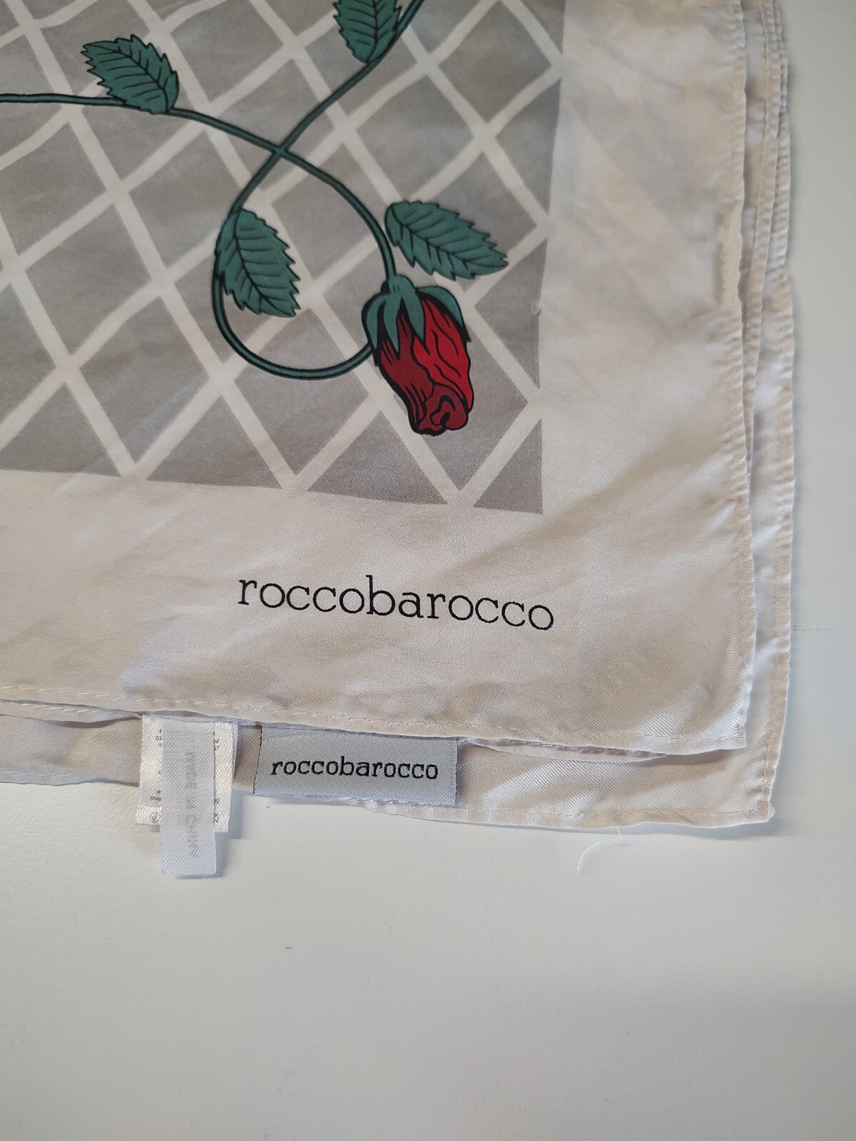 ROCCOBAROCCO FOULARD 100% SILK SETA SCARVES SCARF SQUARE MADE ITALY