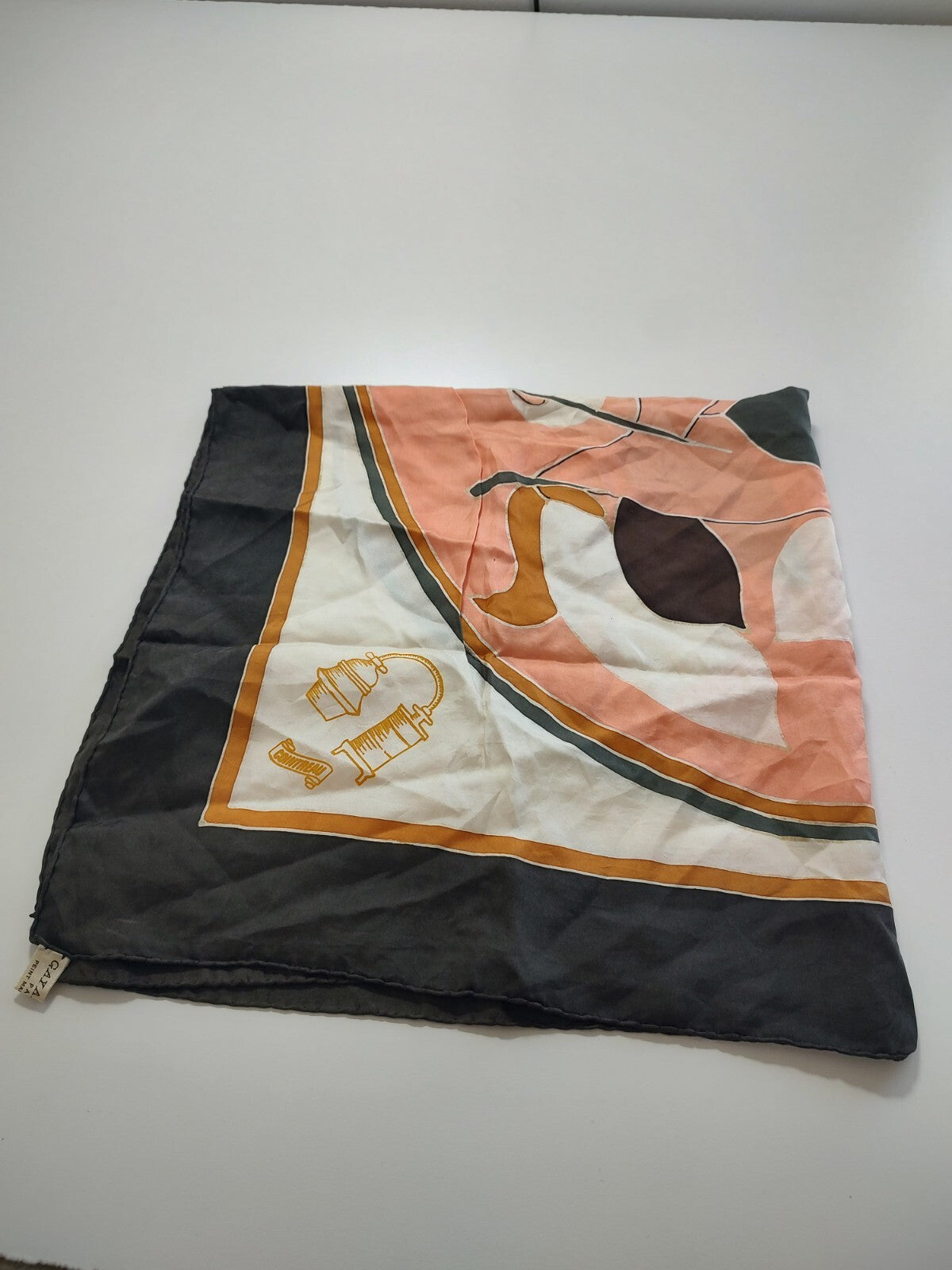 GAYANNE FOULARD 100% SILK SETA SCARVES SCARF SQUARE MADE ITALY UNISEX