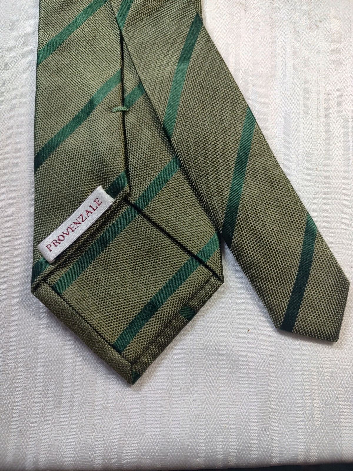 PROVENZALE 100% SILK TIE SETA CRAVATTA NECKTIE MADE IN ITALY SELF TIPPED