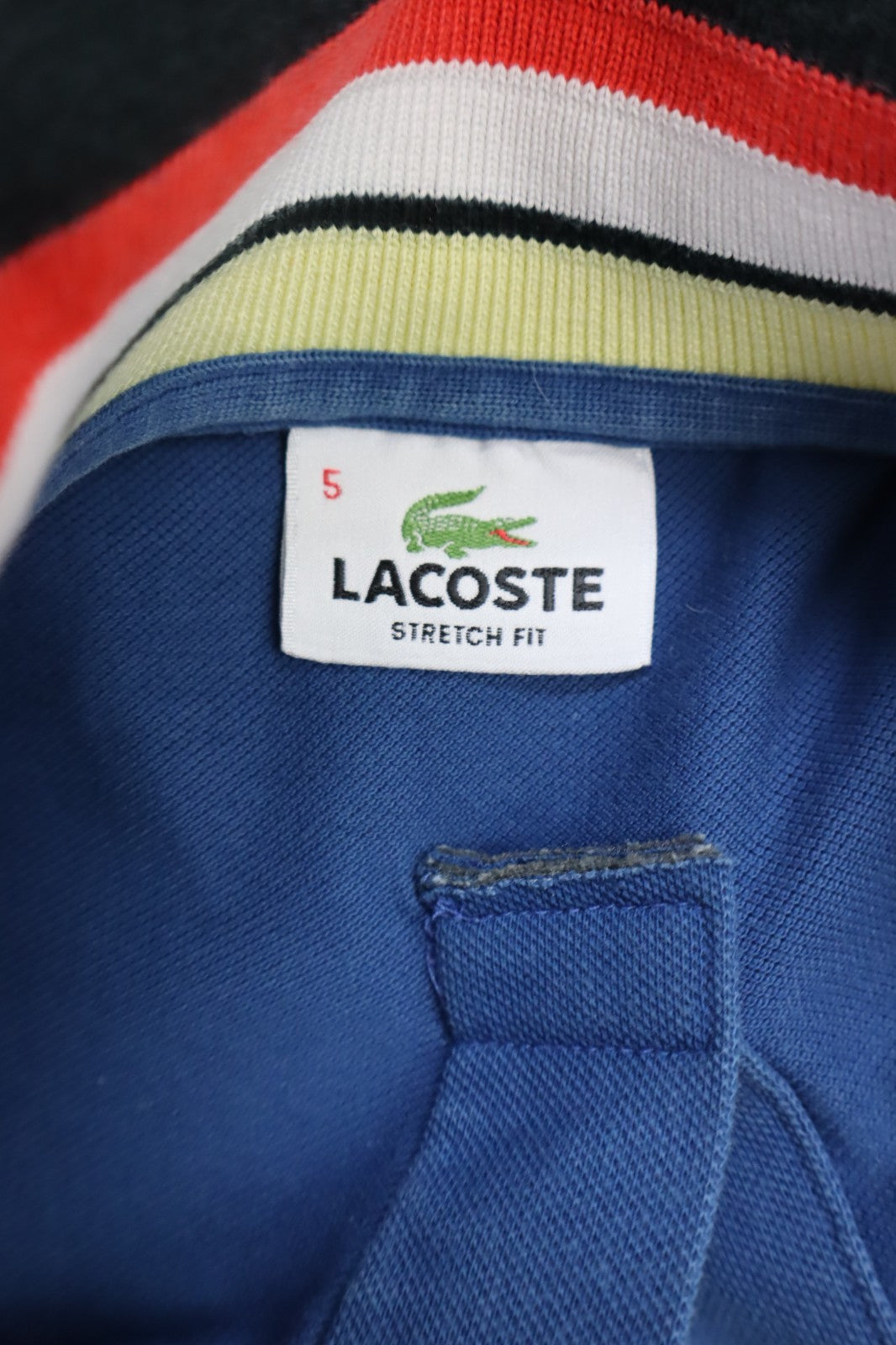 LACOSTE MAGLIA POLO UOMO TG. 5 MAN T-SHIRT CASUAL VINTAGE COTONE COTTON