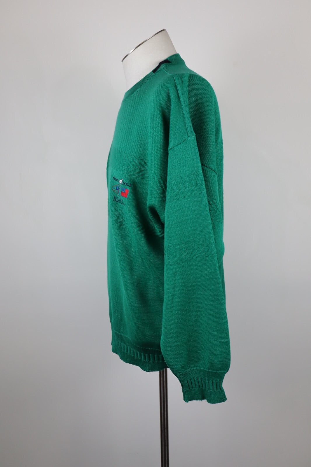 NORTH POLE MAGLIONE LANA VINTAGE UOMO Tg. L MAN SWEATER CASUAL