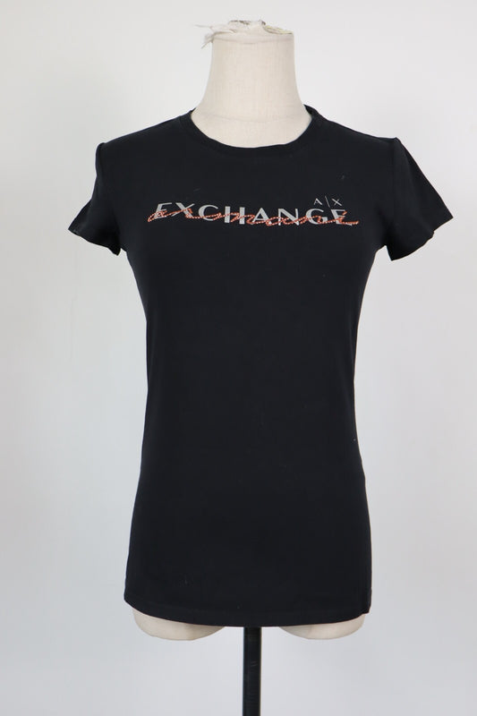 ARMANI EXCHANGE MAGLIA DONNA TG S WOMAN CASUAL VINTAGE TOP T-SHIRT COTONE