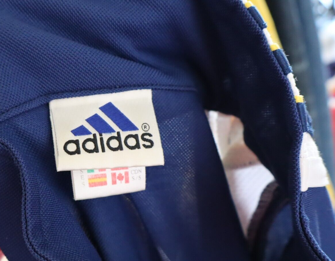 ADIDAS FELPA MAGLIA CON ZIP UOMO TG S MAN SPORT JACKET SWEATSHIRT VINTAGE