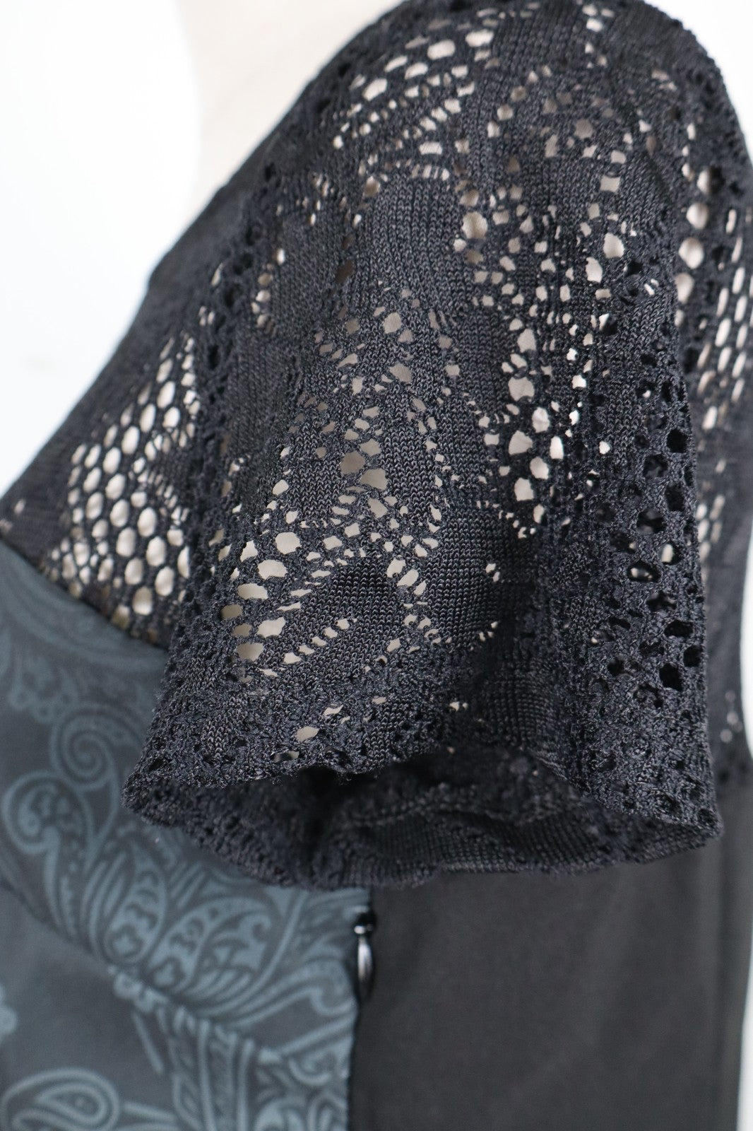 DESIGUAL VESTITO ABITO DONNA TG. 42 MIDI WOMAN CASUAL VINTAGE DRESS PIZZO LACES