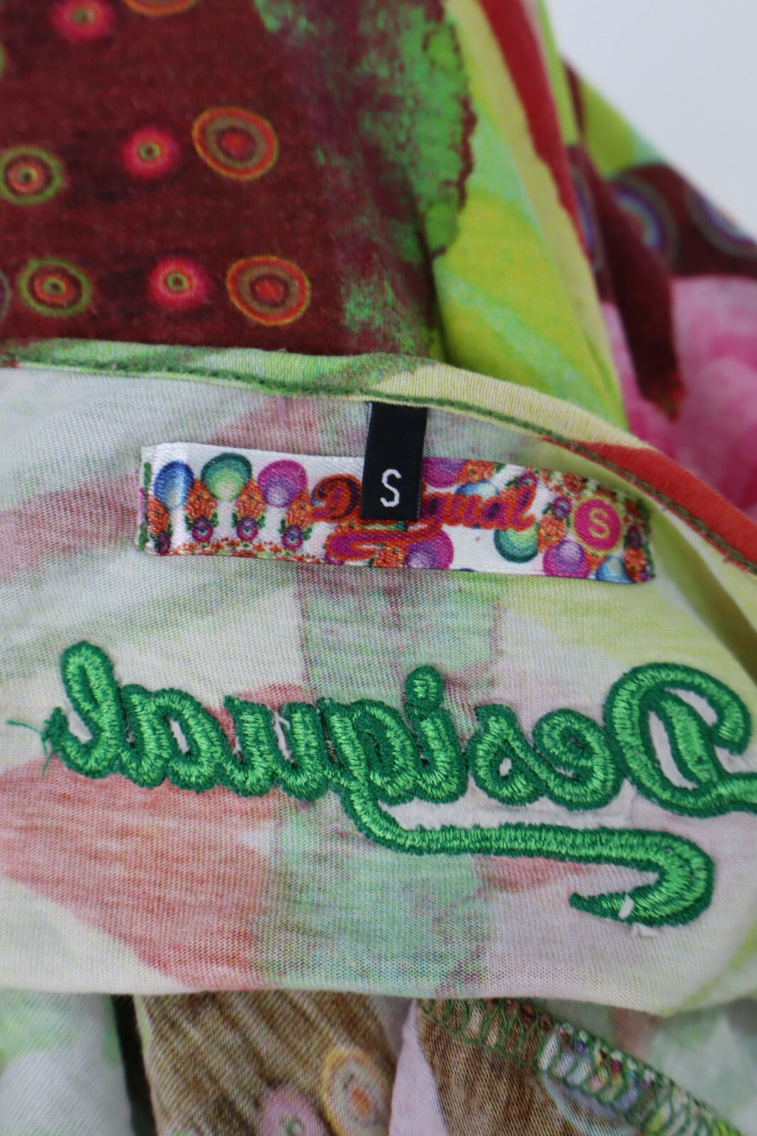 DESIGUAL MAGLIA DONNA TG. S WOMAN T-SHIRT CASUAL VINTAGE TOP REGOLABILE