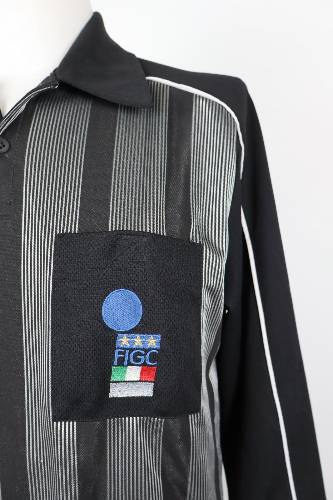 DIADORA ITALIA MAGLIA POLO CALCIO ARBITRO UOMO Tg L SOCCER MAN JERSEY VINTAGE