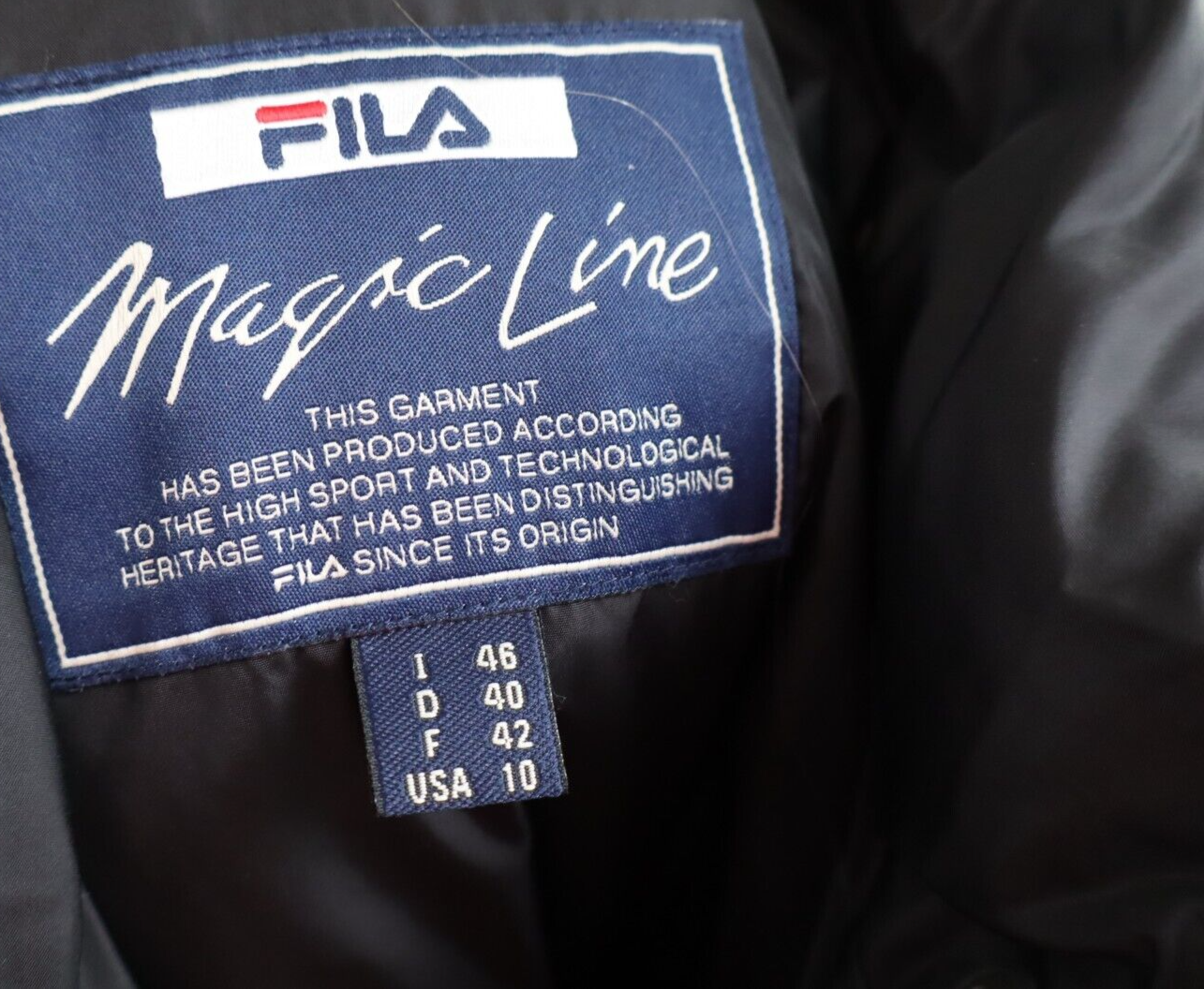FILA MAGIC LINE '90S GIUBBINO TRAPUNTATO UOMO 46 MAN CASUAL VINTAGE JACKET SPORT