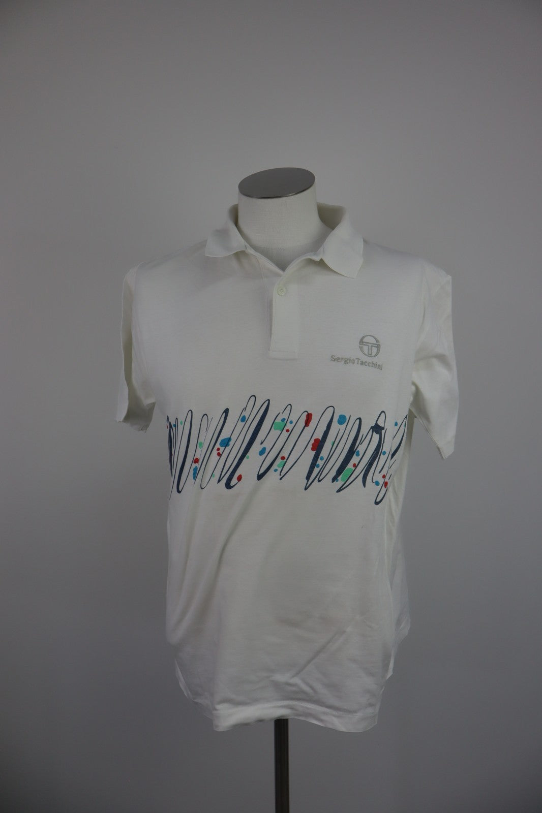 SERGIO TACCHINI MAGLIA POLO UOMO TG. VI MAN T-SHIRT CASUAL VINTAGE TENNIS