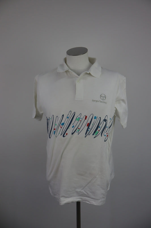 SERGIO TACCHINI MAGLIA POLO UOMO TG. VI MAN T-SHIRT CASUAL VINTAGE TENNIS