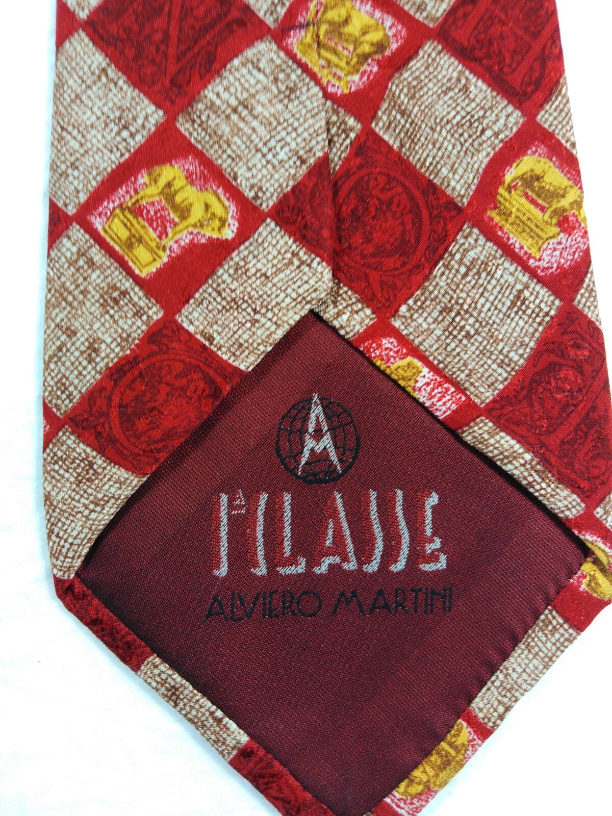 ALVIERO MARTINI PRIMA CLASSE 100% SILK TIE SETA CRAVATTA NECKTIE MADE IN ITALY