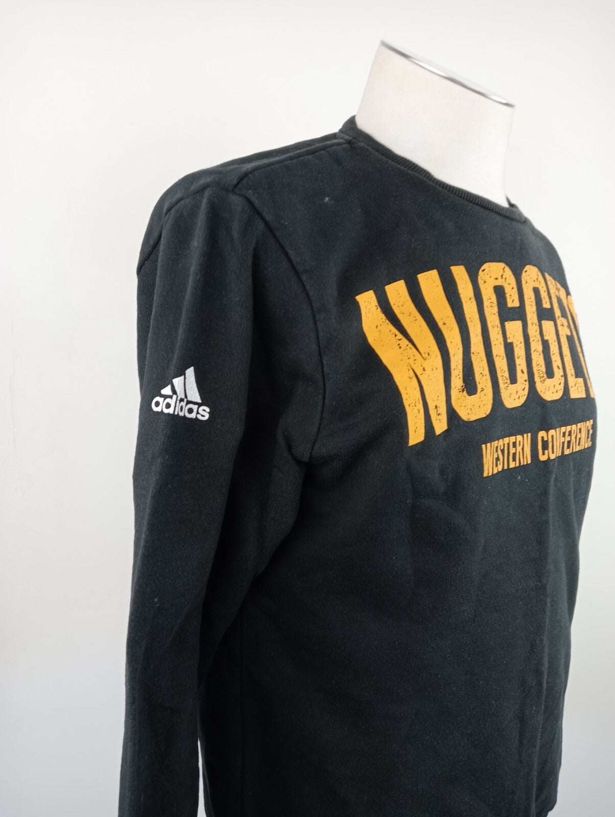 ADIDAS NBA NUGGETS DENVER FELPA BASKET UOMO Tg L MAN SPORT SWEATSHIRT COTONE